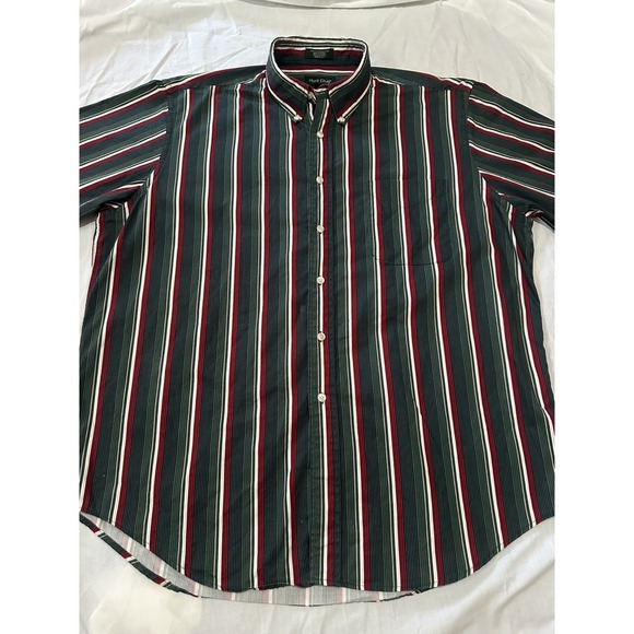 Hunt Club Other - Hunt Club XL Cotton Button Up Short Sleeve Men's Collared Striped Shirt VTG